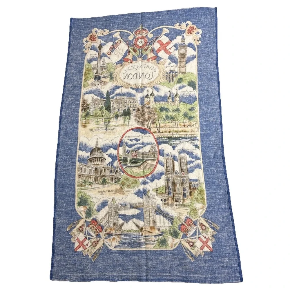 Vintage‎ Sally Jayne London Tea Towel Textiles British Made Historical
